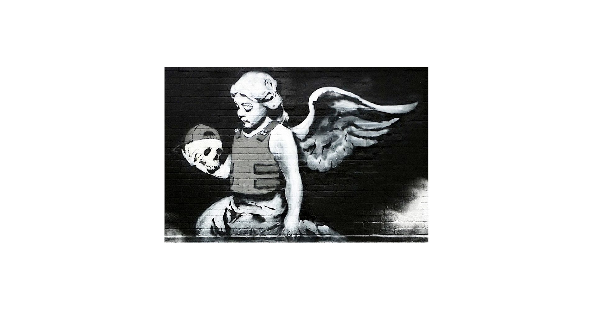 Amazon.com: Banksy Ozones Angel Graffiti Banksy Print Bansky